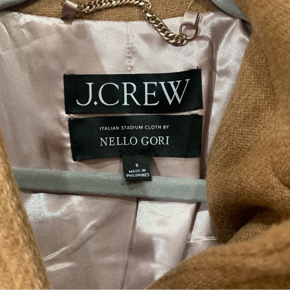 J Crew Coat Chateau Parka Italian Stadium Cloth Nello Gori in Tan - Picture 8 of 9